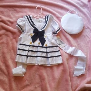 Baby girl sailor costme dress size small